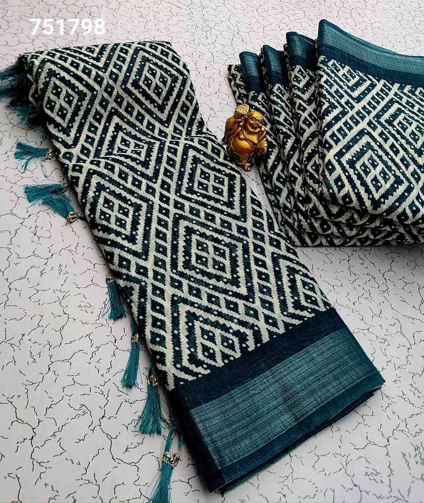 Digital Linen Cotton Sarees