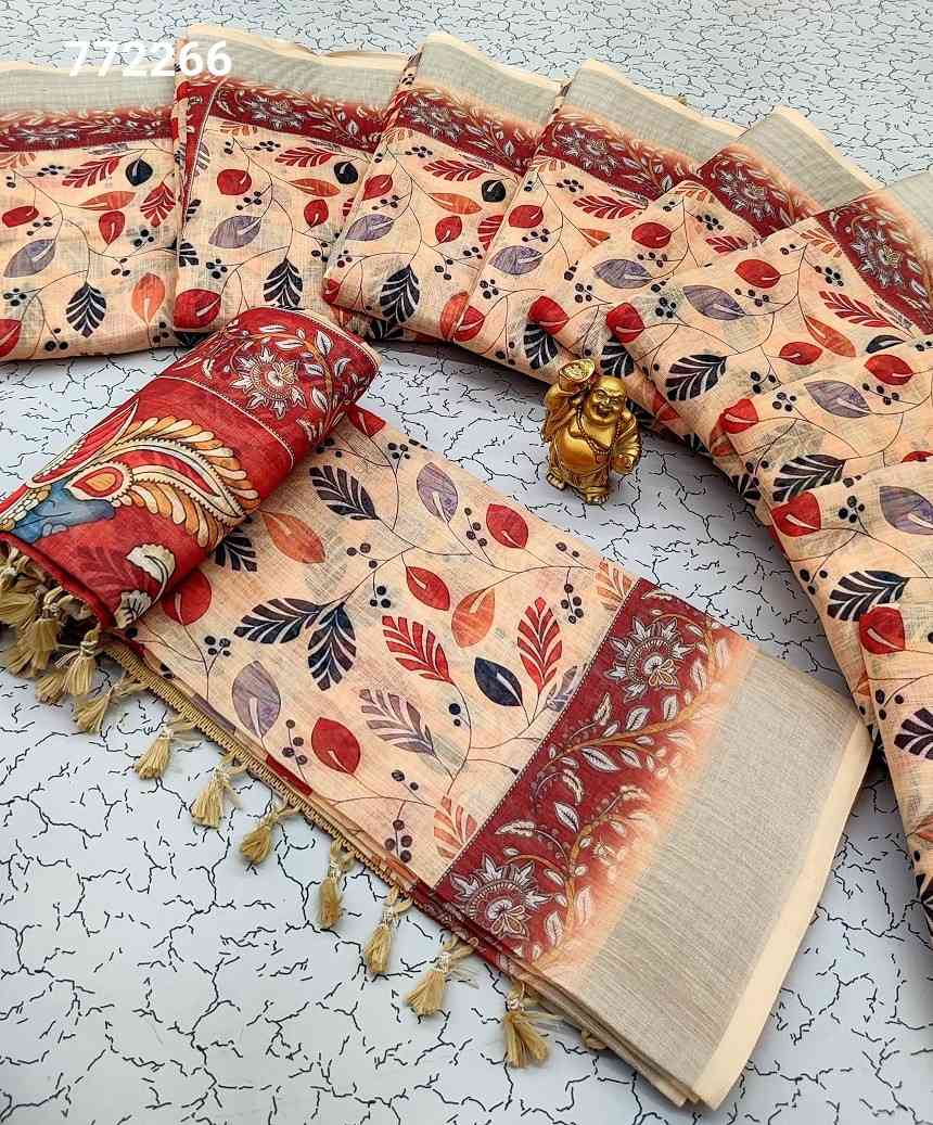 Digital Linen Cotton Sarees
