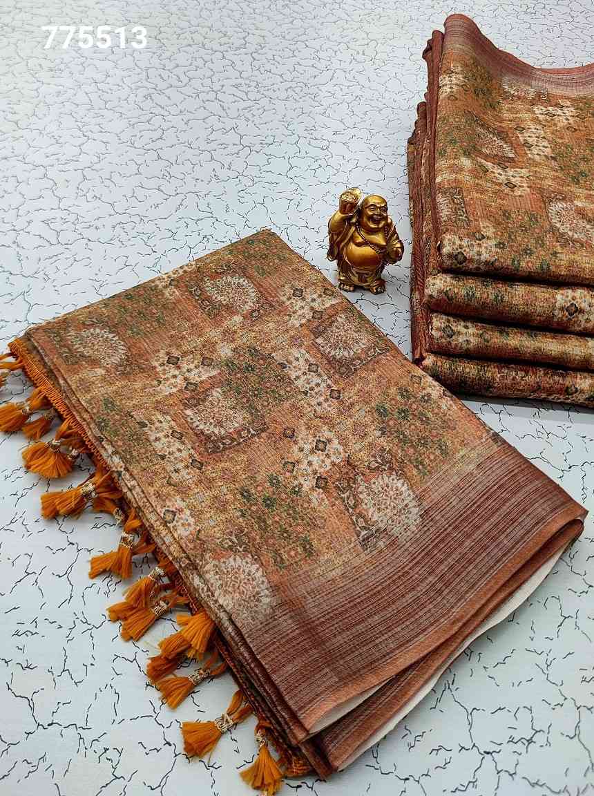 Digital Linen Cotton Sarees