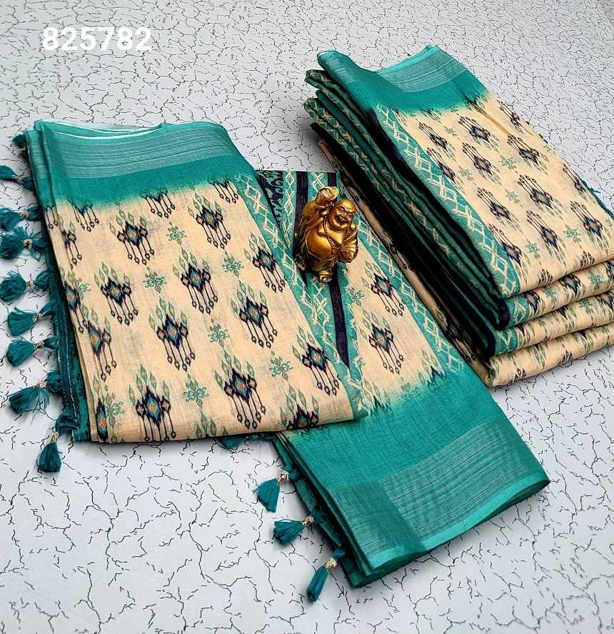 Digital Linen Cotton Sarees