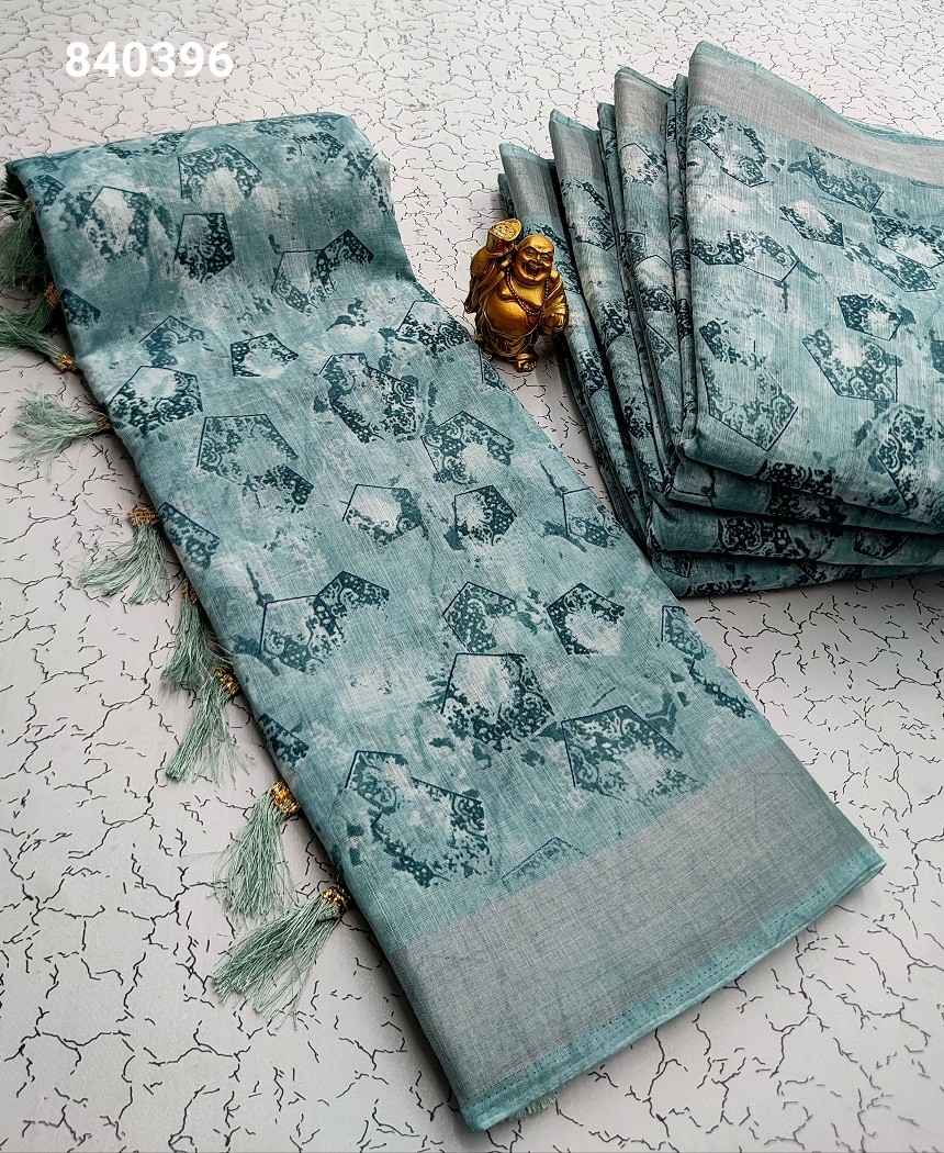 Digital Linen Cotton Sarees