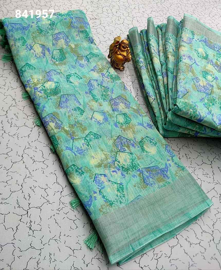 Digital Linen Cotton Sarees