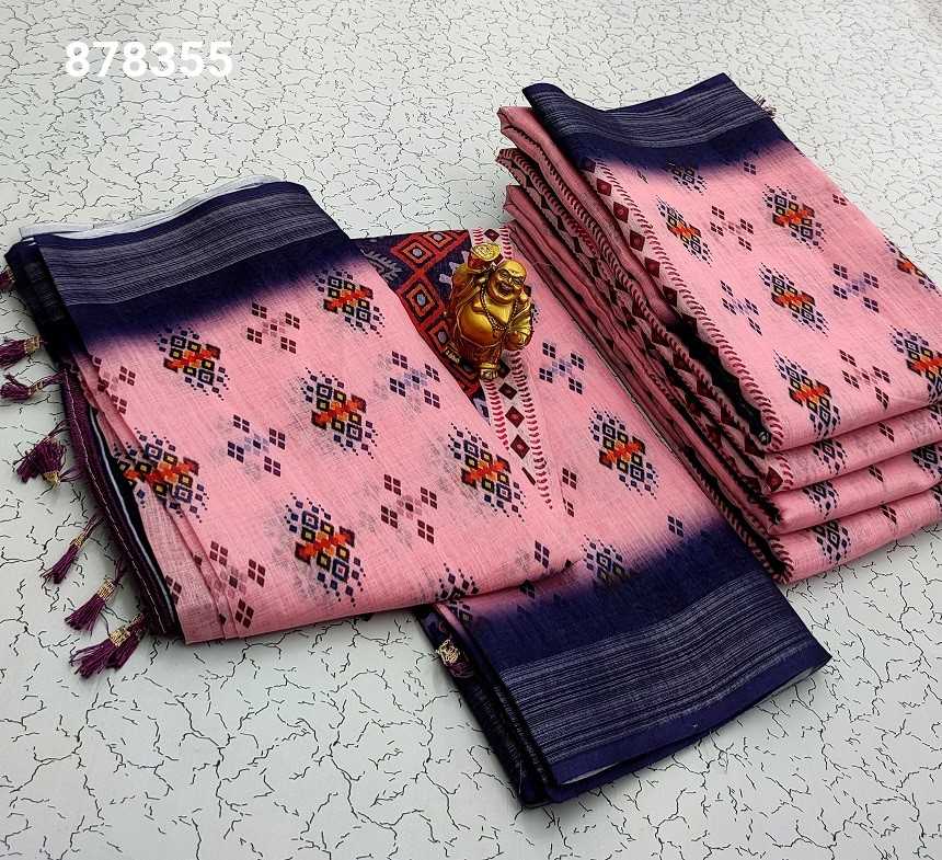 Digital Linen Cotton Sarees