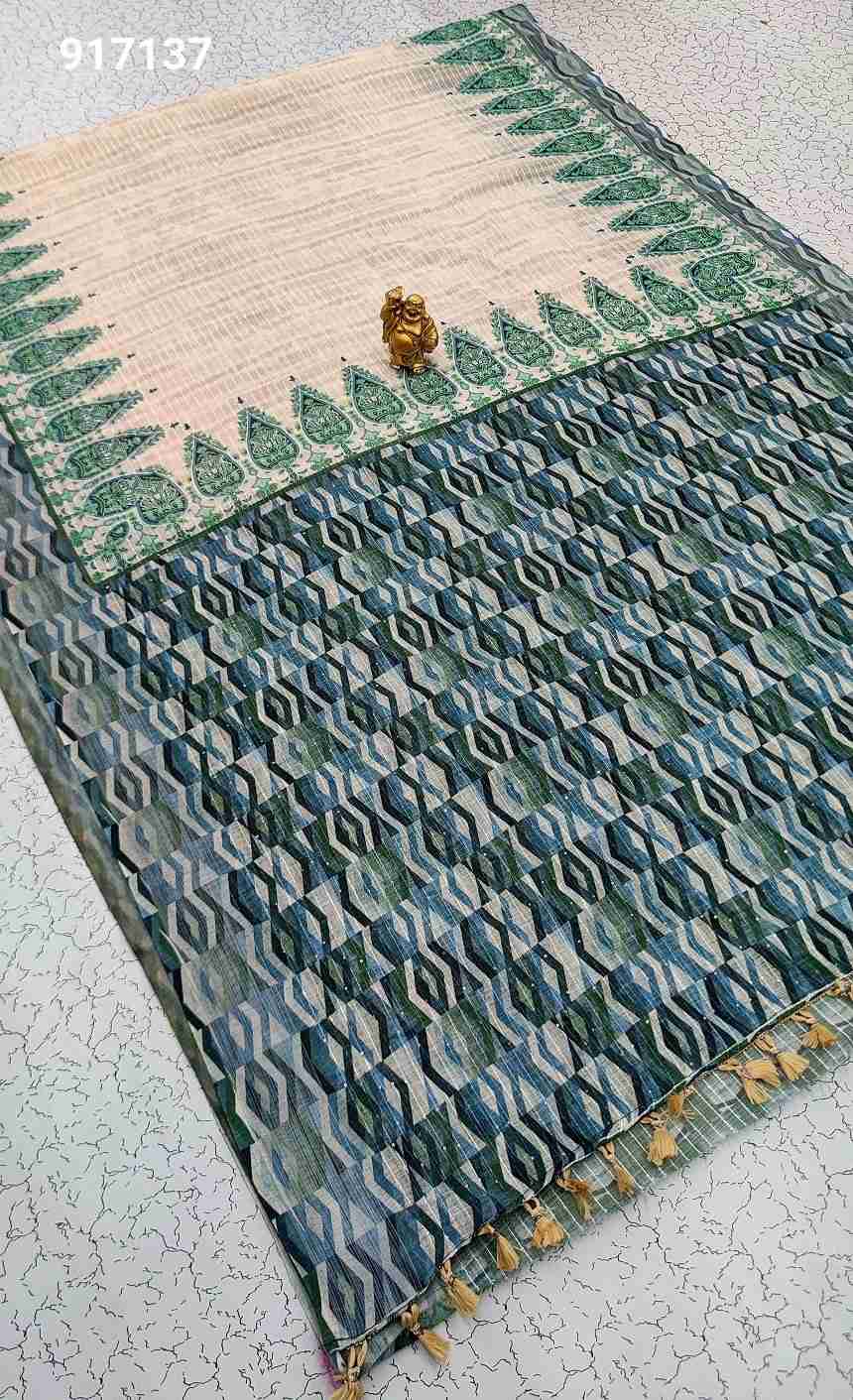 Digital Linen Cotton Sarees