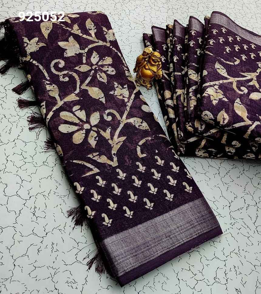 Digital Linen Cotton Sarees