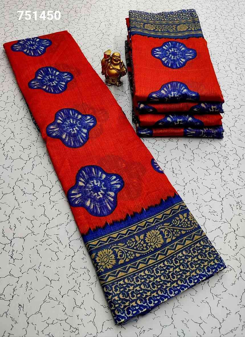 Fancy Print Cotton Sarees