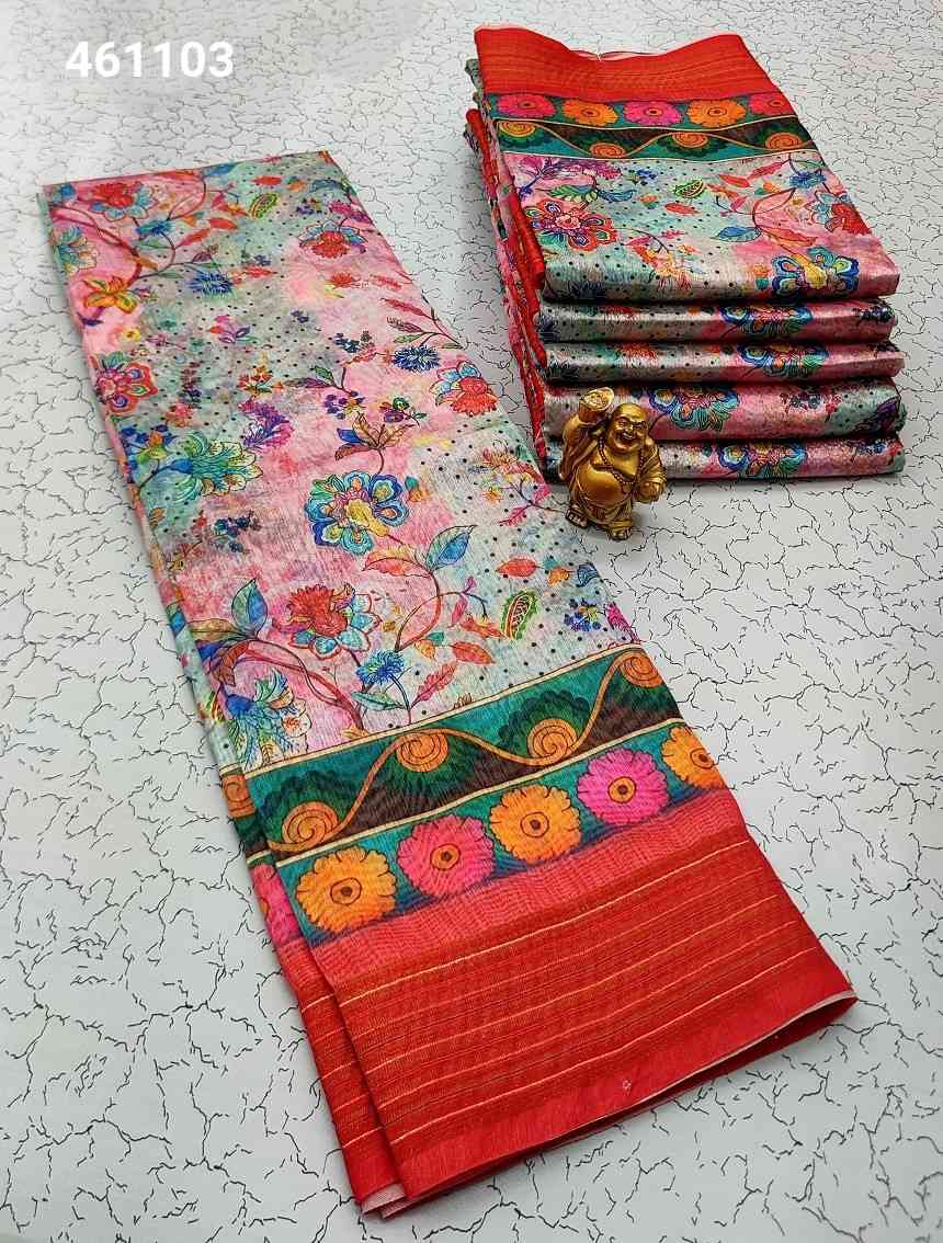 Printing Poly Cotton Sarees