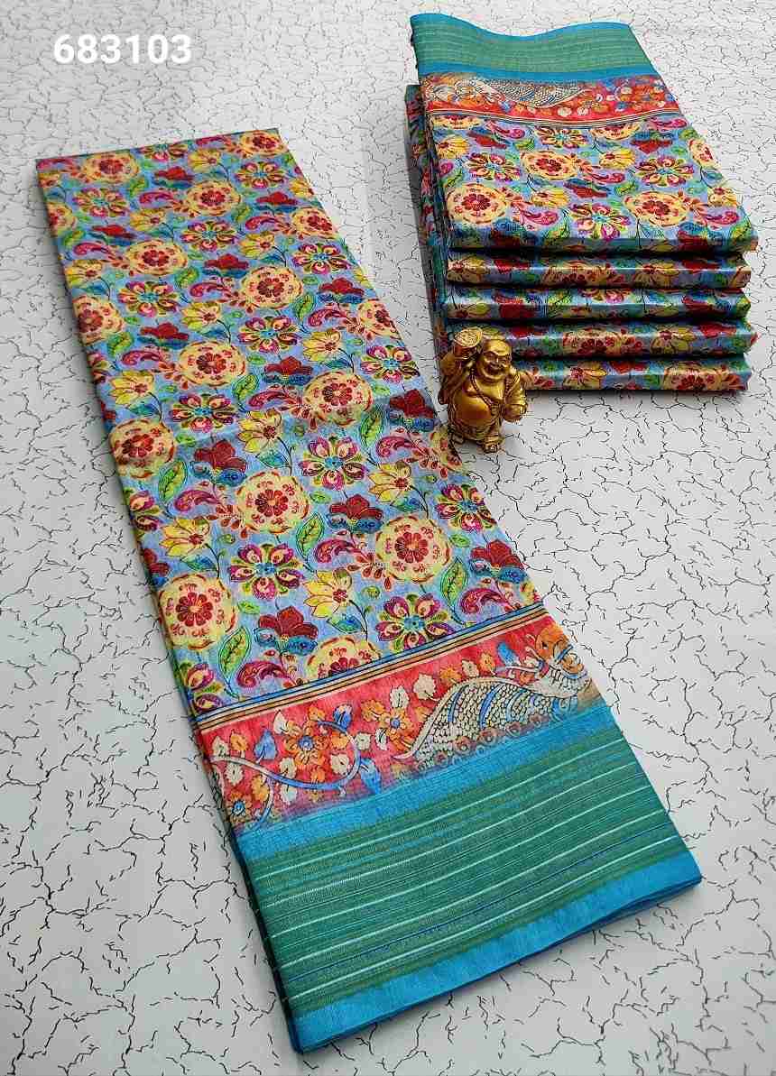 Printing Poly Cotton Sarees