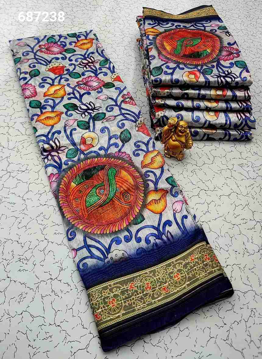 Printing Poly Cotton Sarees