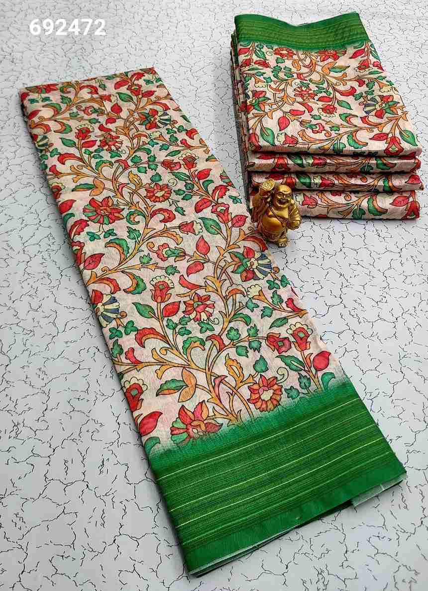 Printing Poly Cotton Sarees