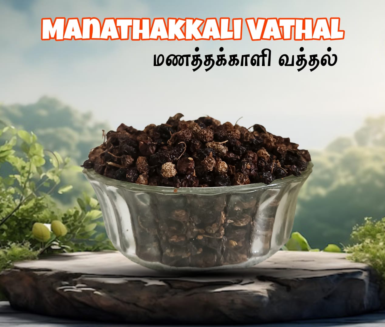 Manathakkali Vathal ,(Sun Dried Black NightShade)